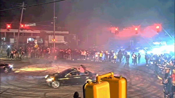 WATCH: Illegal street racing 'takeover' explodes as hundreds swarm streets and suspects bolt Adelaide Accountant